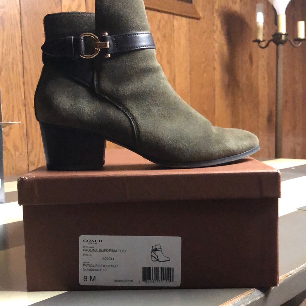 Suede Coach Boots